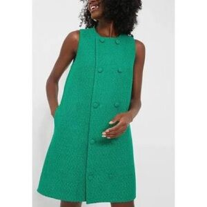 Tuckernuck Pomander Place Vibrant Green Tweed Mini Dress